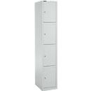 Schäfer Shop Select Columna de armario S4/4, con cerradura de cilindro, gris claro