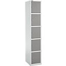 Schäfer Shop Select Columna de armario S4/5, con cerradura de cilindro, gris claro/gris platino