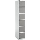 Schäfer Shop Select Columna de armario S4/6, con cerradura de cilindro, gris claro/gris platino