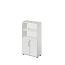 Schäfer Shop Select Combikast Start Off, 4 ordnerhoogten, afsluitbaar, B 800 x D 420 x H 1470 mm, hout, lichtgrijs/lichtgrijs 