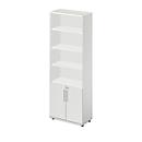 Schäfer Shop Select Combikast Start Off, 6 ordnerhoogten, 2 ordnerhoogten met deur, afsluitbaar, B 800 x D 420 x H 2196 mm, lichtgrijs/lichtgrijs 
