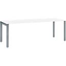 Schäfer Shop Select desk LOGIN, 4-legged, W 1800 x D 800 x H 740 mm, white/basalt gray