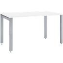 Schäfer Shop Select Desk LOGIN, 4 patas, rectangular, ancho 1200 x fondo 800 x alto 740 mm, blanco