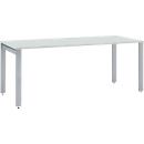 Schäfer Shop Select Desk LOGIN, 4 patas, rectangular, ancho 1600 x fondo 800 x alto 740 mm, gris claro