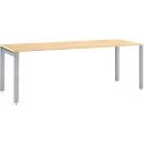 Schäfer Shop Select Desk LOGIN, 4 patas, rectangular, ancho 1800 x fondo 800 x alto 740 mm, decoración de arce