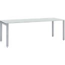 Schäfer Shop Select Desk LOGIN, 4 patas, rectangular, ancho 1800 x fondo 800 x alto 740 mm, gris claro