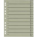 Schäfer Shop Select dividers, with tabs, DIN A4 format, line print, universal perforation, 100 pieces, gray