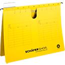 Schäfer Shop Select Dossier suspendu , pour formats jusqu'à A4, languette sur le dessus, jaune