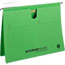 Schäfer Shop Select Dossier suspendu , pour formats jusqu'à A4, languette sur le dessus, vert