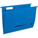Schäfer Shop Select Dossiers suspendus , pour formats jusqu'à A4, ouverture latérale, bleu