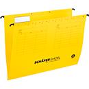 Schäfer Shop Select Dossiers suspendus , pour formats jusqu'à A4, ouverture latérale, jaune