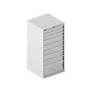 Schäfer Shop Select drawer cabinet 36-36, 9 drawers, up to 200 kg, W 717 x D 725 x H 1450 mm, light grey