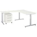 Schäfer Shop Select Ensemble de meubles de bureau 3 pièces Bureau Start Off, rectangulaire, pied en T, L 1800 x P 800 x H 735 mm 
