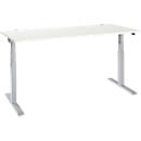 Schäfer Shop Select ERGO-T 2.0 desk, electrically height-adjustable, rectangular, T-foot, W 1800 x D 800 x H 640-1300 mm, white/white aluminum