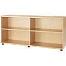 Schäfer Shop Select Estantería auxiliar, de madera, 2 estantes, An 1600 x P 421 x Al 750 mm, arce