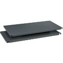 Schäfer Shop Select Fachboden MS, 2 Stück, B 800 x T 360 x H 25 mm, Stahl, RAL 7012 Basaltgrau