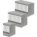 Schäfer Shop Select files, DIN A4, spine width 50 mm, 25 pieces, polypropylene and recycled paper, gray