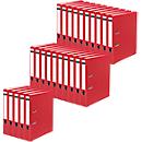 Schäfer Shop Select files, DIN A4, spine width 50 mm, 25 pieces, polypropylene and recycled paper, red