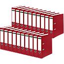 Schäfer Shop Select files, DIN A4, spine width 80 mm, 20 pieces, polypropylene and recycled paper, dark red