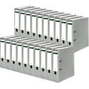 Schäfer Shop Select files, DIN A4, spine width 80 mm, 20 pieces, polypropylene and recycled paper, gray