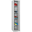 Schäfer Shop Select Garderobenspind, 1 Abteil, 1-türig, 4 Einlegeböden, B 300 x T 457 x H 1800 mm, Qualitätsfeinblech, abschließbar