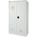 Schäfer Shop Select Gefahrstoffschrank, B 950 x T 500 x H 1585 mm, 1 Fachboden, 1 WHG‑Wanne, Sicherheitsfach Typ 30, lichtgrau