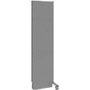 Schäfer Shop Select geluidsisolatiewand, mobiel, opbouwpaneel, met 1 steun &amp; 1 voet met dubbele wielen, B 625 x D 740 x H 2500 mm, stofgrijs RAL 7037
