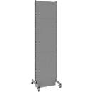 Schäfer Shop Select geluidsisolerende scheidingswand, mobiel, basispaneel, met 2 poten &amp; dubbele wielen, B 625 x D 740 x H 2500 mm, stofgrijs RAL 7037