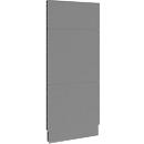 Schäfer Shop Select geluidsisolerende scheidingswand, verrijdbaar, aansluitpaneel, B 1000 x D 740 x H 2500 mm, stofgrijs RAL 7037