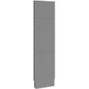 Schäfer Shop Select geluidsisolerende scheidingswand, verrijdbaar, aansluitpaneel, B 625 x D 740 x H 2500 mm, stofgrijs RAL 7037