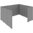 Schäfer Shop Select geluidswerende scheidingswand ruimte, 4 x 1-zijdige akoestische wanden, totale afmetingen B 3730 x D 3230 x H 2000 mm, stofgrijs RAL 7037
