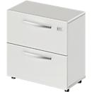 Schäfer Shop Select Hängeregisterschrank LOGIN, 2 Schübe, abschließbar, B 800 x T 420 x H 788 mm, lichtgrau/lichtgrau