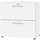 Schäfer Shop Select Hangmappenkast Start Off, 2 ordnerhoogten, afsluitbaar, B 800 x D 420 x H 744 mm, hout, wit/wit 