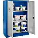 Schäfer Shop Select hazardous materials cabinet, steel, W 950 x D 500 x H 1585 mm, ventilation slots, 3 x 20 l trays