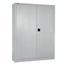 Schäfer Shop Select Hinged door cabinet MS iCONOMY, steel, 5 file heights, W 1200 x D 400 x H 1935 mm, white aluminium RAL 9006