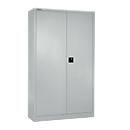 Schäfer Shop Select Hinged door cabinet MS iCONOMY, steel, 5 file heights, W 950 x D 400 x H 1935 mm, white aluminium RAL 9006