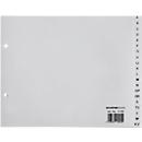 Schäfer Shop Select Intercalaires PP pour classeurs à levier , format demi A4 paysage, lettres A-Z (20 intercalaires), gris