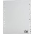 Schäfer Shop Select Intercalaires PP pour classeurs à levier , format plein A4, lettres A-Z (20 intercalaires), gris