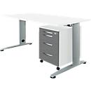 Schäfer Shop Select Juego de muebles de oficina 2 unidades Escritorio con patas en C LOGIN, ancho 1600 mm 