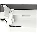 Schäfer Shop Select Kabelgoot standaard, voor in hoogte verstelbare bureautafels vanaf B 1400 mm, neerklapbaar, wit