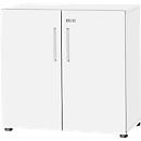 Schäfer Shop Select Kast SET UP, 2 ordnerhoogten, afsluitbaar, B 800 x D 420 x H 744 mm, wit/wit 