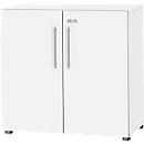 Schäfer Shop Select Kast Start Off, 2 ordnerhoogten, afsluitbaar, B 800 x D 420 x H 744 mm, hout, wit/wit 