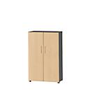 Schäfer Shop Select Kast Start Off, 4 ordnerhoogten, afsluitbaar, B 800 x D 420 x H 1470 mm, hout, grafiet/esdoorn 