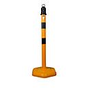 Schäfer Shop Select Kettenständerset, 4 Pfosten+4 Ketten, gelb-schwarz