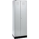 Schäfer Shop Select Kledinglocker, 2 deuren, met cilinderslot lichtgrijs/lichtgrijs