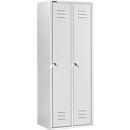 Schäfer Shop Select Kledinglocker met 2 compartimenten, cilinderslot, lichtgrijs/lichtgrijs