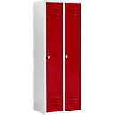 Schäfer Shop Select Kledinglocker, met 2 compartimenten, draaigrendelslot, Deur rood