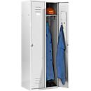 Schäfer Shop Select Kledinglocker met 2 compartimenten, draaigrendelslot, lichtgrijs/lichtgrijs