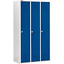 Schäfer Shop Select Kledinglocker met 3 compartimenten, cilinderslot, lichtgrijs/gentiaanblauw