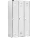 Schäfer Shop Select Kledinglocker met 3 compartimenten, cilinderslot, lichtgrijs/lichtgrijs